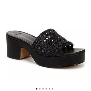 NWT Vince Women's Margo Woven Sandals size 9.5 black